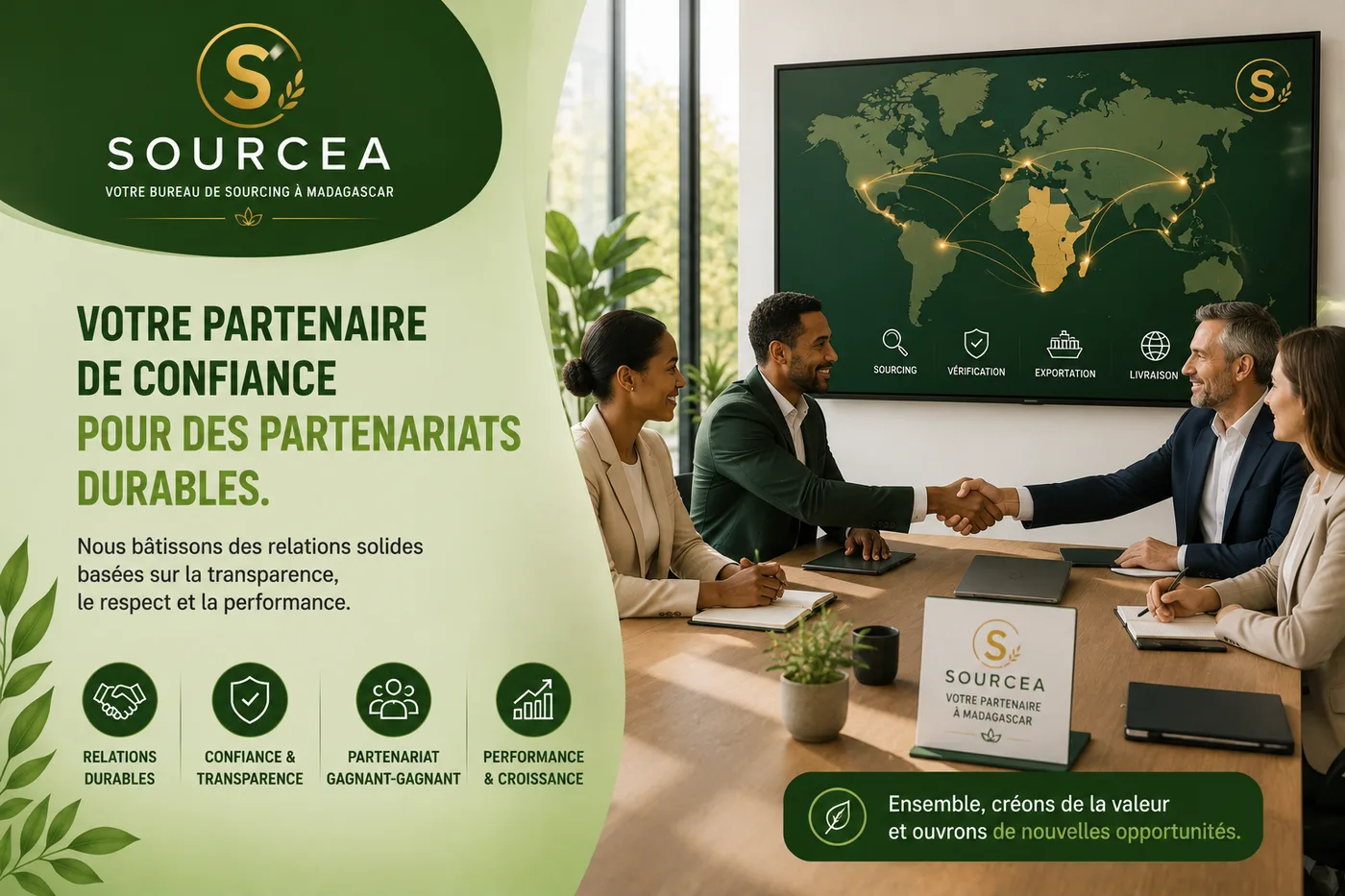 Votre partenaire de confiance pour des partenariats durables — SOURCEA