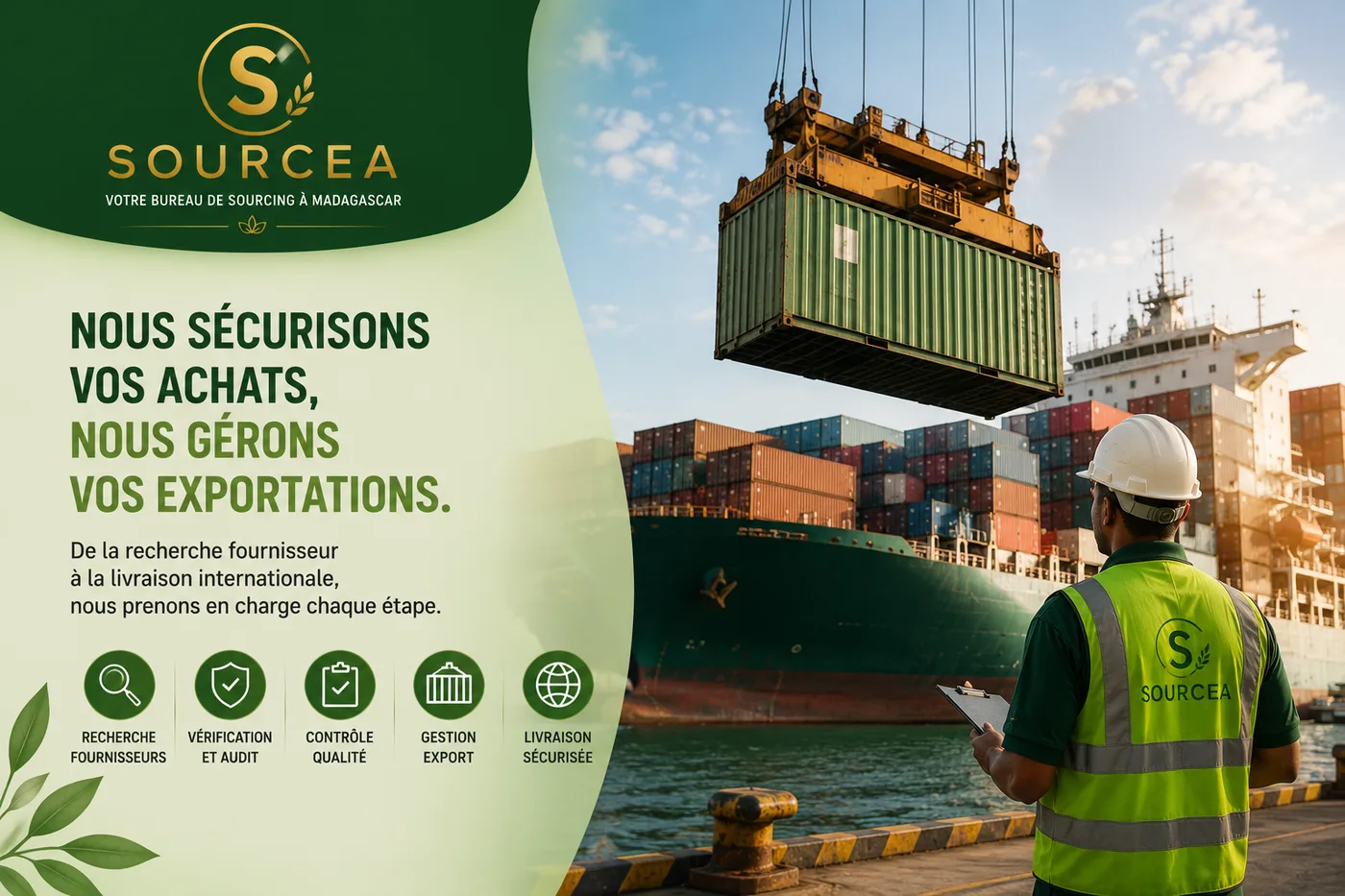 Nous sécurisons vos achats et gérons vos exportations, de la recherche à la livraison